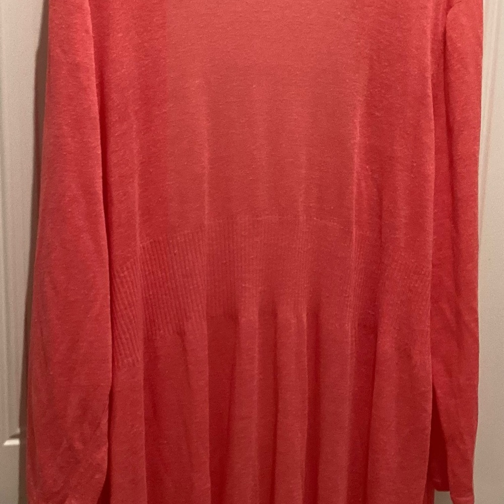 NIC+ZOE Coral-Red Lightweight Knit Pullover